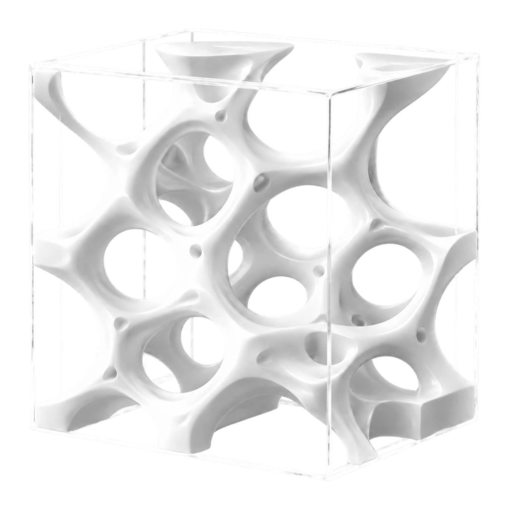 白色多孔结构科研装置插画
